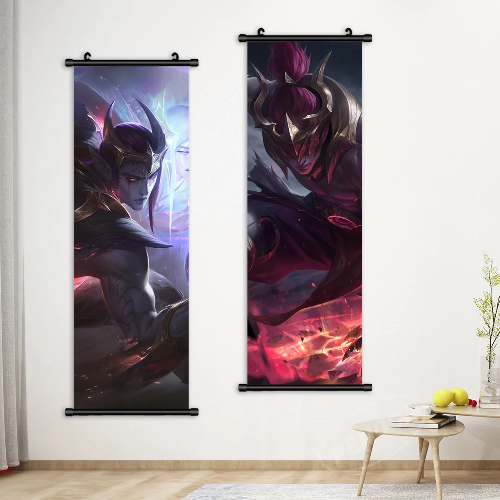 League Of Legends Wall Artwork Aphelios Hanging Scrolls Canvas Soraka Mural Pictures Painting Print Game Poster Home Decoration