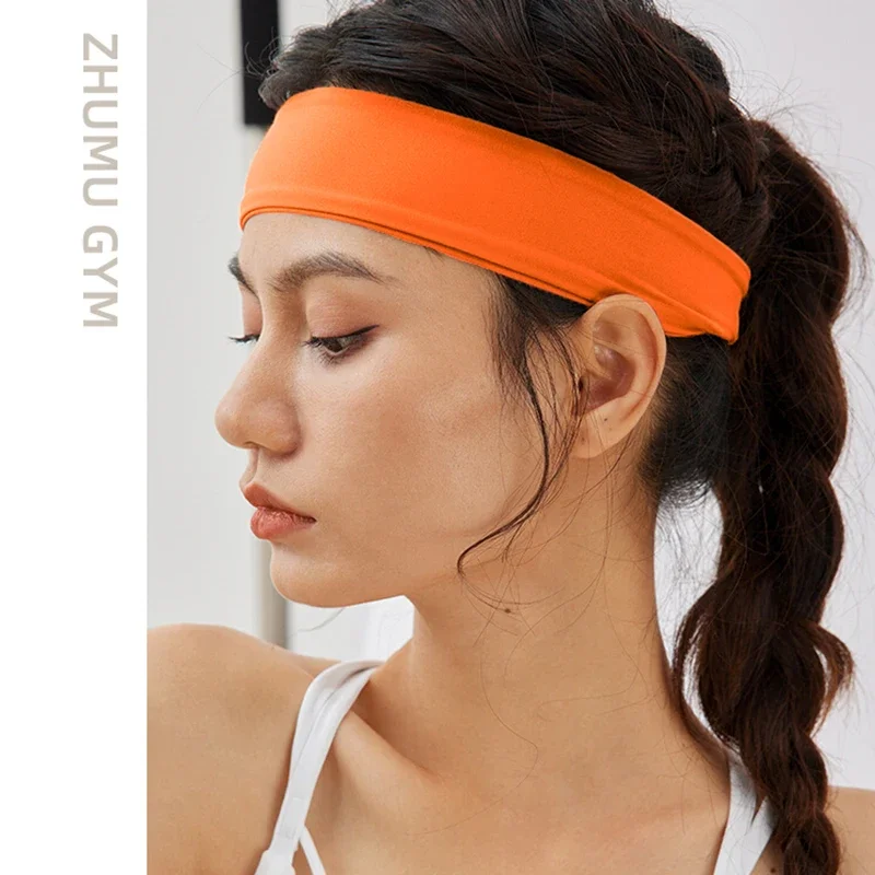 Fashion Yoga elastic headband Sports Yoga fitness high elastic sweat absorption headband solid color sports running headband