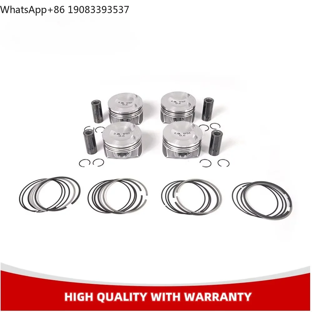 RACEORLY Engine Piston Set with 23mm Pin for Audi VW GTI A4 Q5 EA888 2.0T TFSI 06L107065R 82.5mm STD
