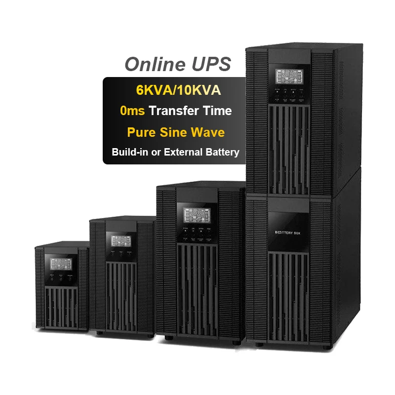 UPS for Wifi Router 10kva UPS with External Battery Online UPS 8kw Rackmount