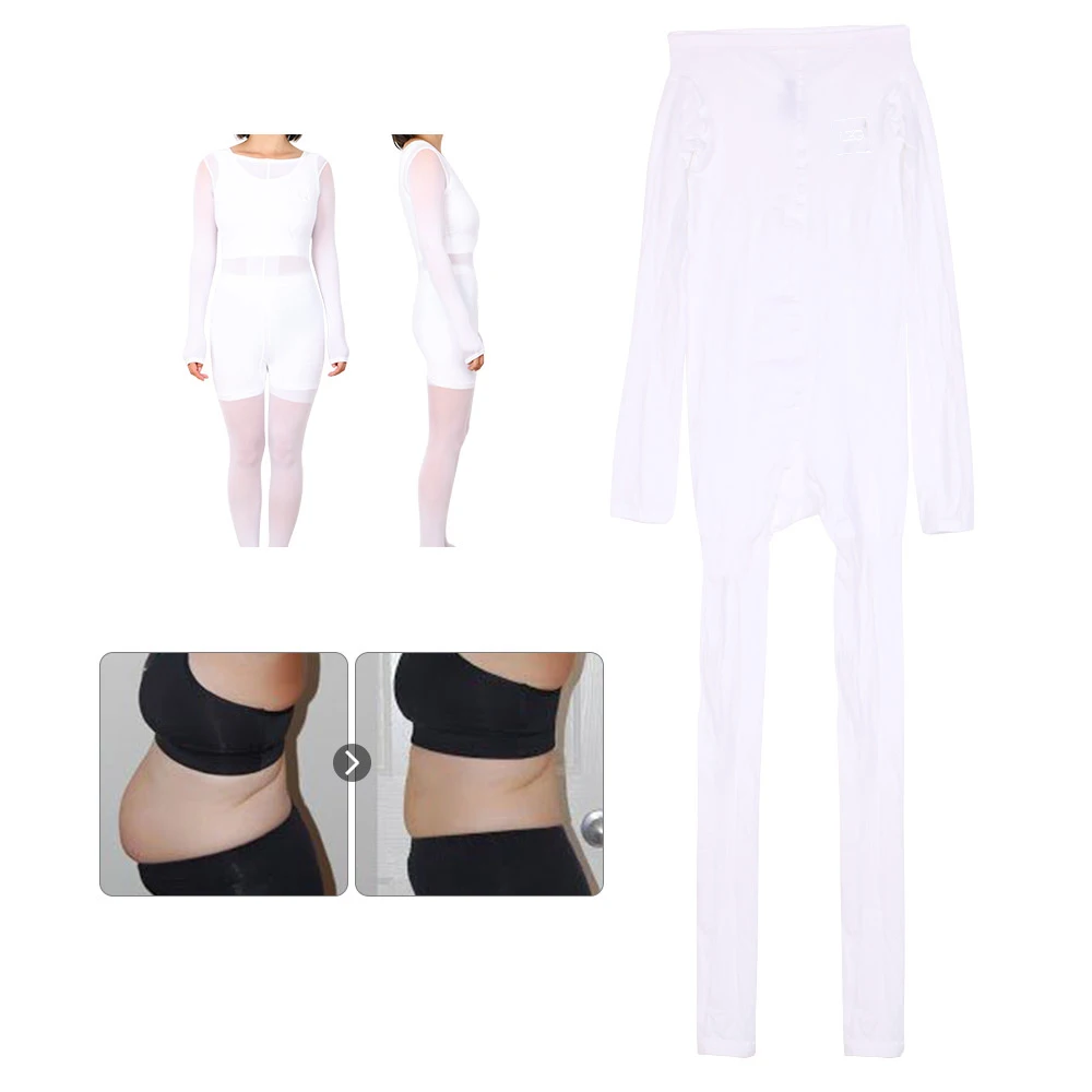 10pcs vacuum roller clothes massage slimming suit, white garment slimming suit ,body massage suit