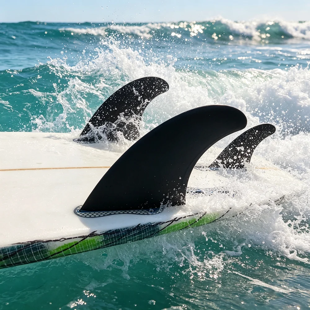 T1 Tri Fins High Performance Surfboard UPSURF FCS 2 Fin Thruster Nylon Fiber Stabilizers for Surfing