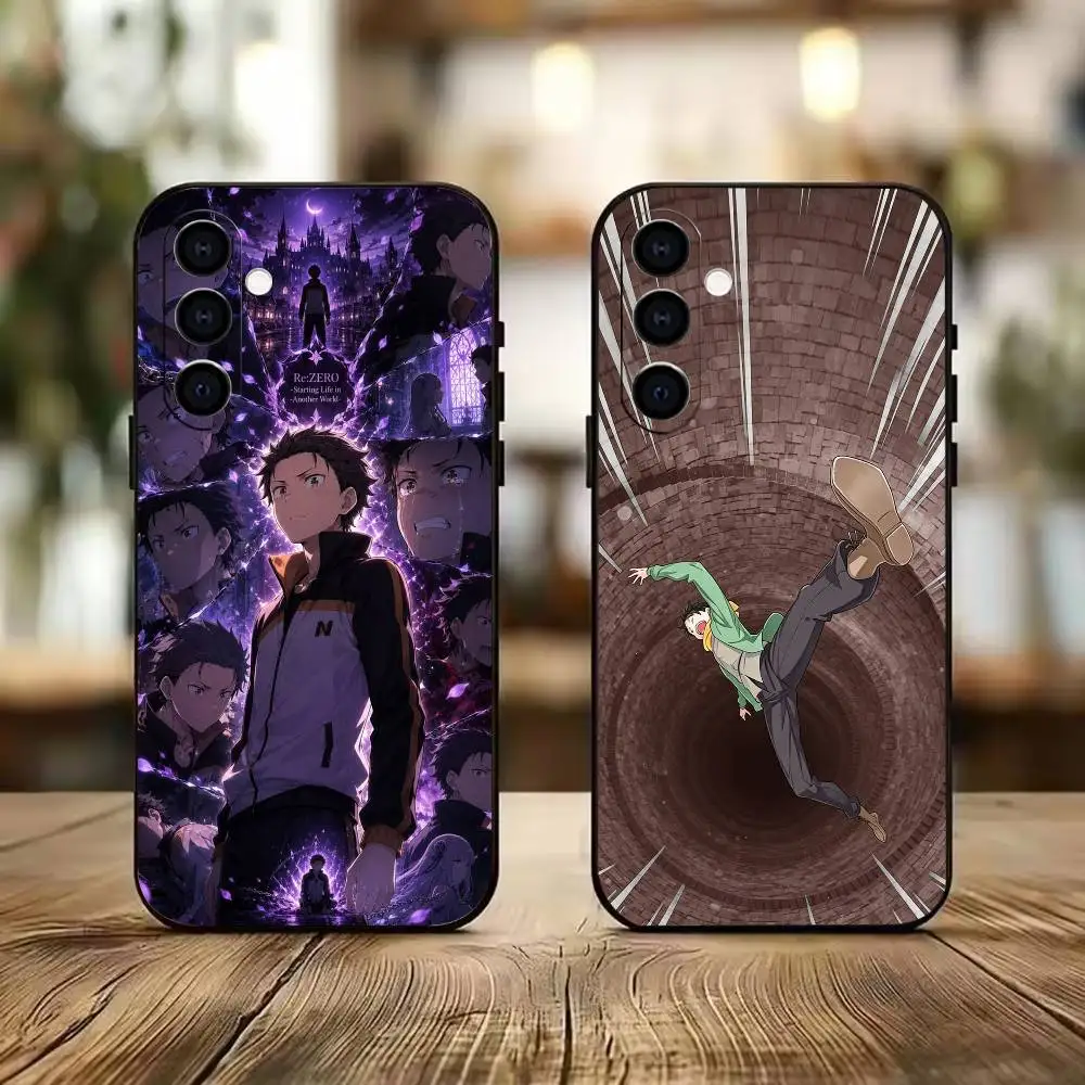 Anime Re Z-Zero N-Natsuki Subaru Phone Case Black Silicone Soft For Samsung A73,A72,A71,A70,A53,A52,A51