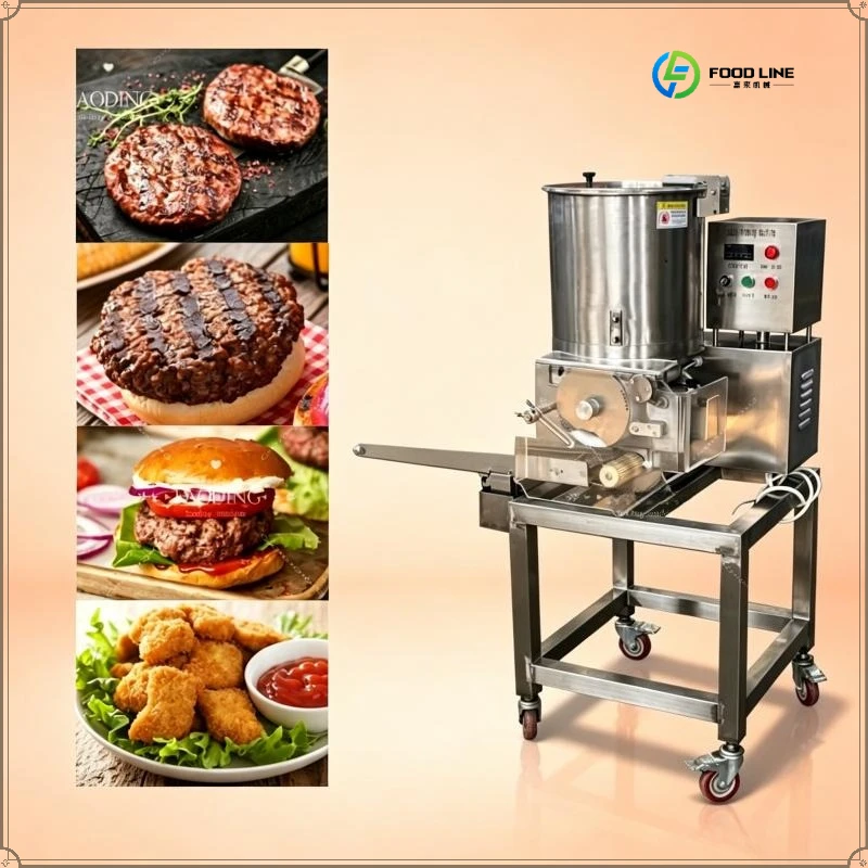 Best Automatic Commercial Hamburger Patty Forming Burger Patty Nuggets Beef Chicken Meat Making Machine FL Customized