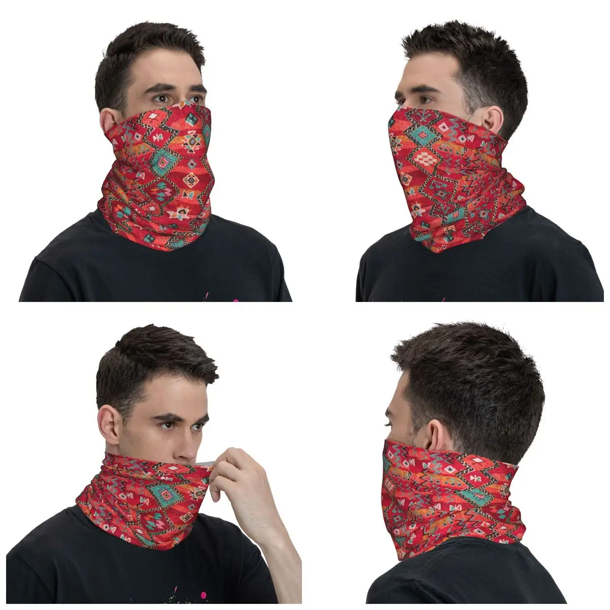 Traditional Bohemian Moroccan Bandana Neck Cover Boho Hippie Antique Balaclavas Magic Scarf Headband Outdoor Men Women Adult