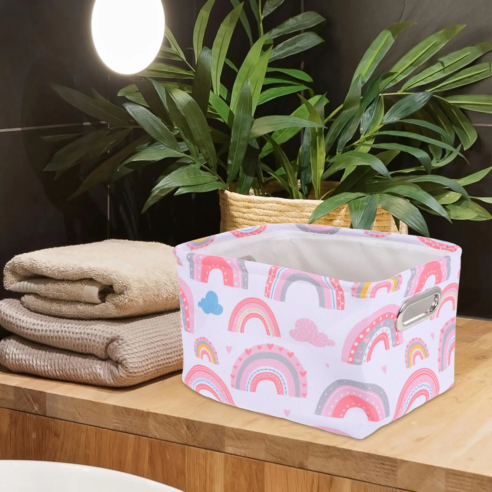 Rainbow Fabric Storage Basket  - Baby Nursery Books 评论和价格