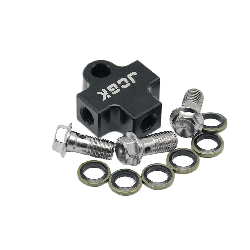 ZSDTRP Motorcycle ATV Brake System 3-Way Adapter Hydraulic Brake Pipe Tee Connector Kit