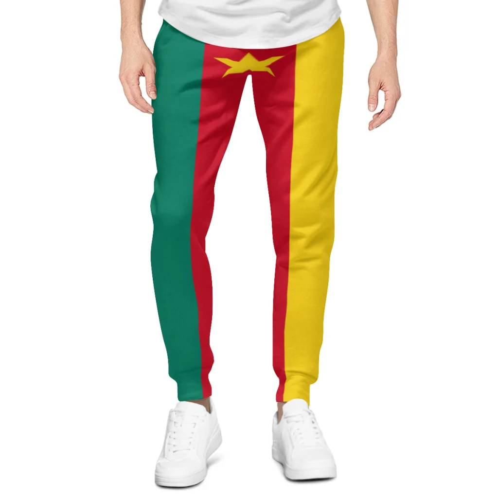 

2025 Cameroon Flag Mens Sweatpants with Pockets Joggers for Men Sports Casual Sweat Pants With Drawstring