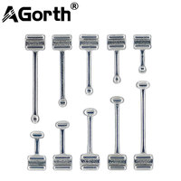 10Pcs Orthodontic Crimpable Lingual Button Sliding Ball/T Hooks Crimpable Stop Locks Removable/Activity Fixed on Archwires Brace