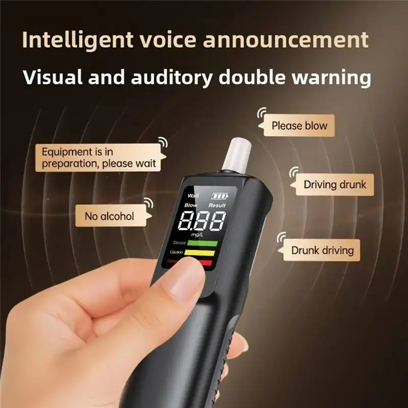 Superior-Alcohol Tester Breath Meter Digital Display High-Precision For Drunk Driving Measurement Engine Analyzer Overnight Test