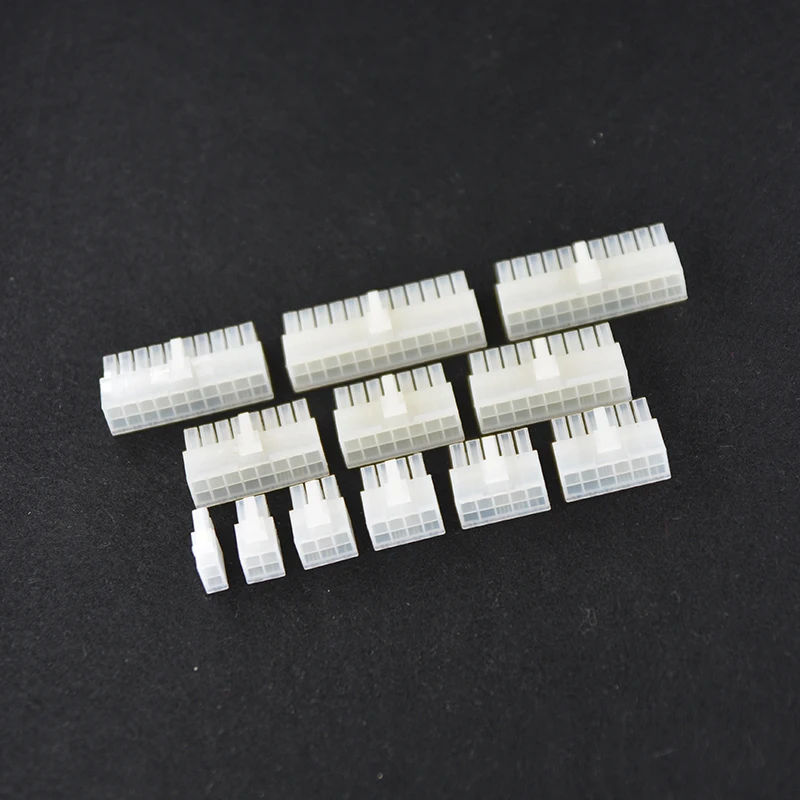 5pcs 4.2mm 2P 4P 6P 8P 10P 12P 14P 16P 18P 20P 22P 24P white male plug plastic shell for car computer power connectors Housing