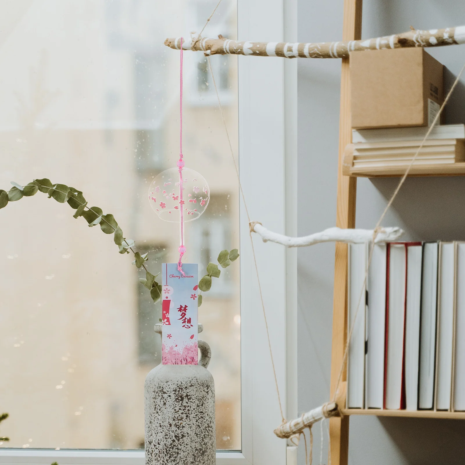 

1Pcs Glass Wind Chime Pendant Japanese Style Decorative Hanging Bell for Home Garden Balcony Window Indoor Outdoor Decoration