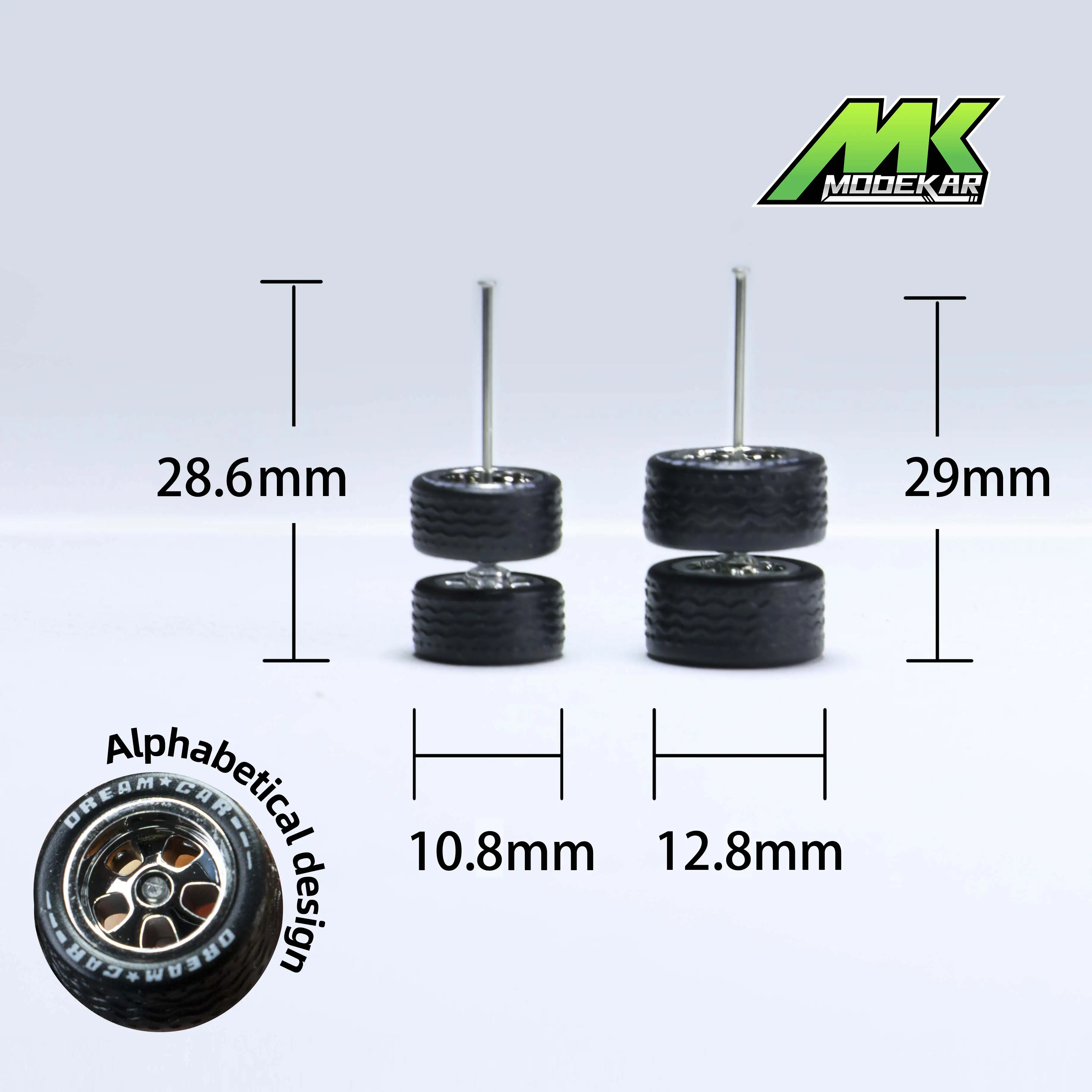 1/64 Alloy Cars Modified Wheels Size Wheels 10.8mm+12.8mm BSC-Dream Car Series(5 Sets)