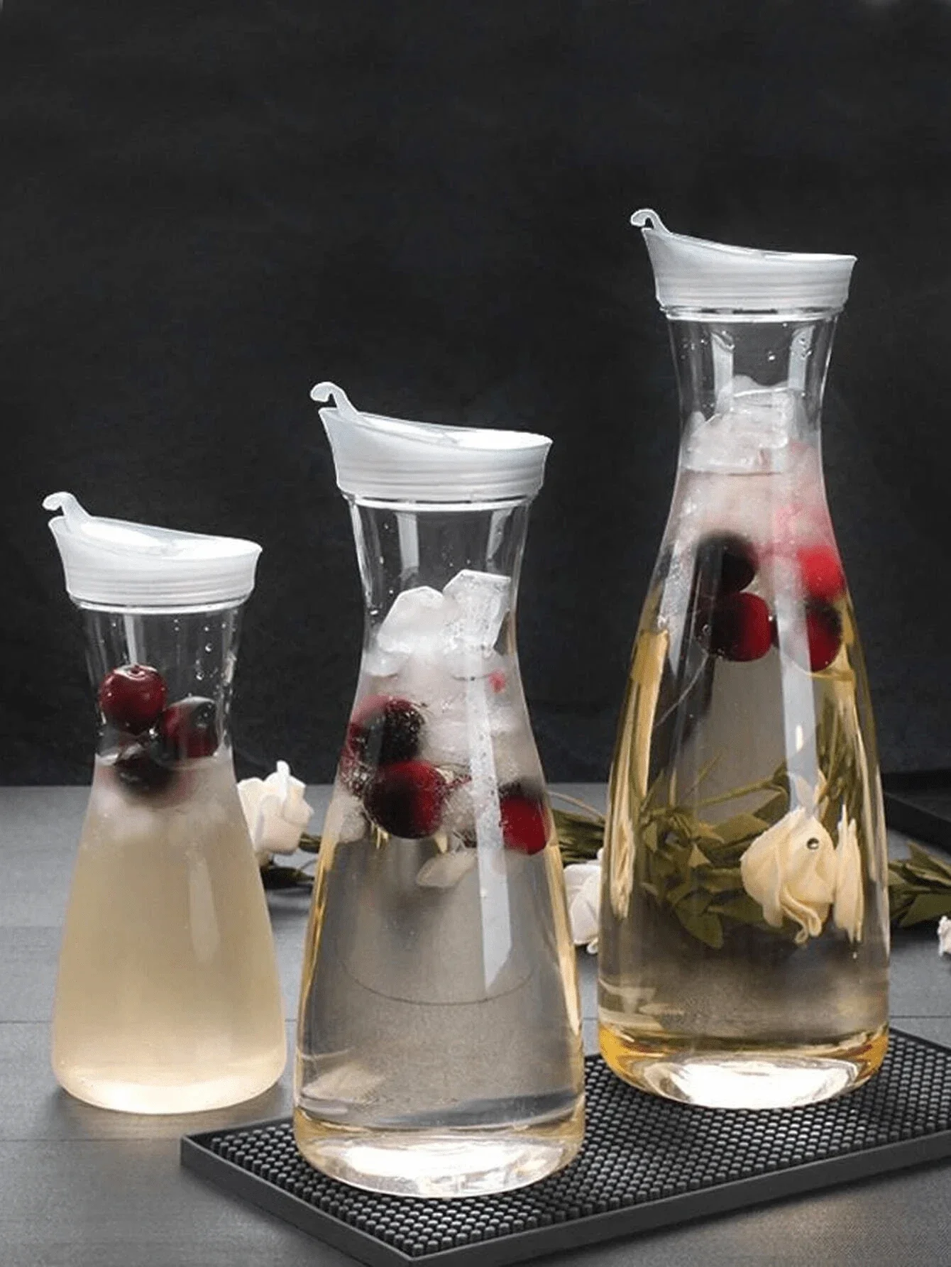 

600/1100/1600ml Acrylic Juice Cold Water Bottle Large Capacity Coffee Milk Pot Heat-resistant Water Pitcher Jug Drinkware
