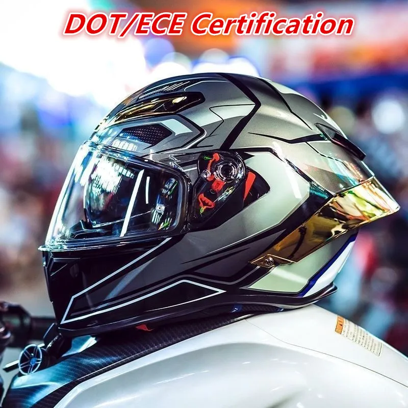 

Motorcycle Helmet for Men and Women Motocross Racing Riders Full Helmet Electric Vehicle Safety Helmet DOT ECE Certification