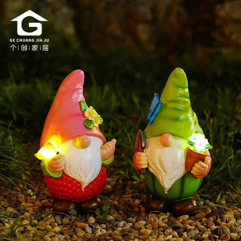 

Cute Fairy Tale Gnome Sculpture‌ - Hand-Painted Resin Figurine, Perfect for Lawn & Patio Decor