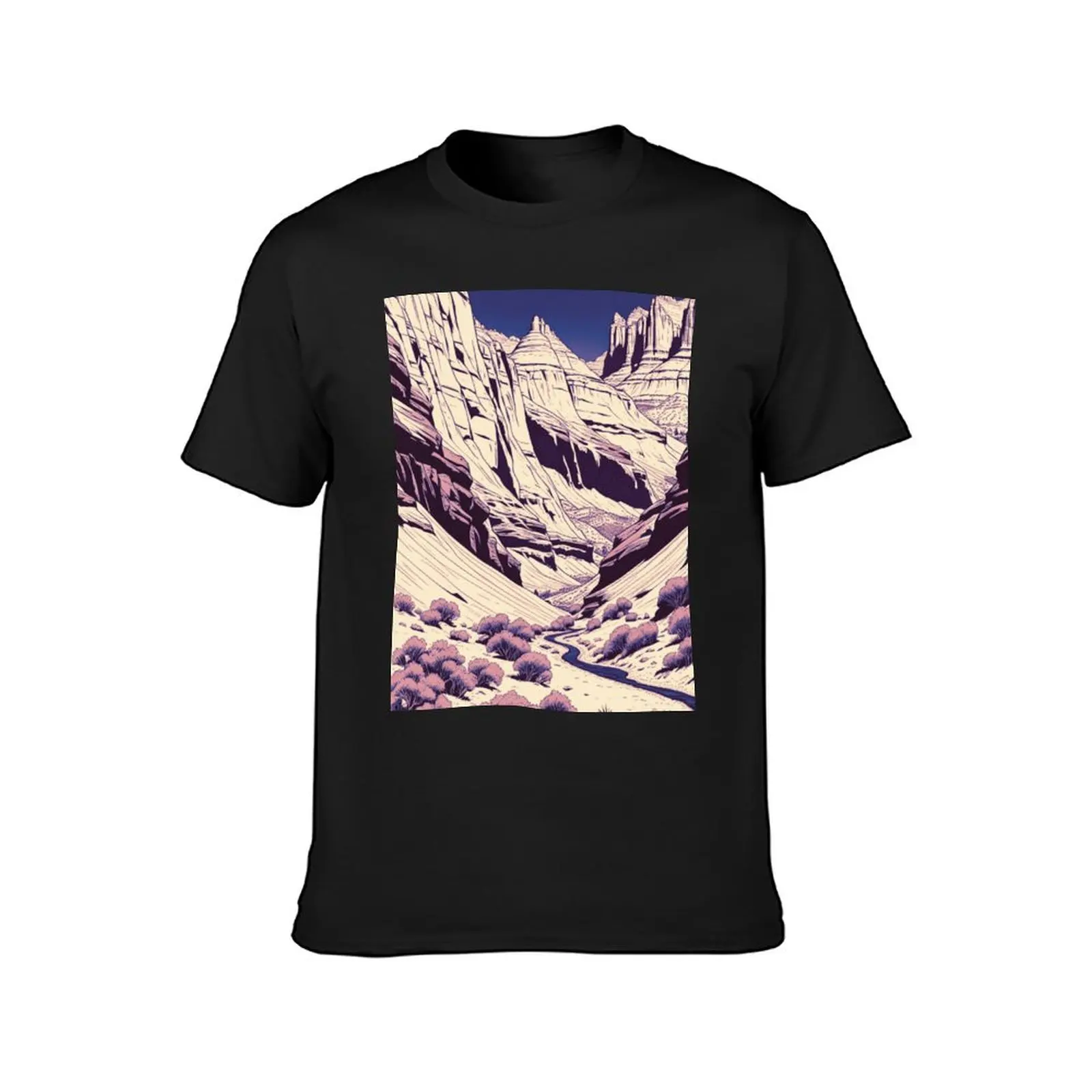 Capitol Reef Landscape in Rose Tones T-Shirt graphic tee shirt customizeds oversized t shirt anime t shirts sweat shirts, men