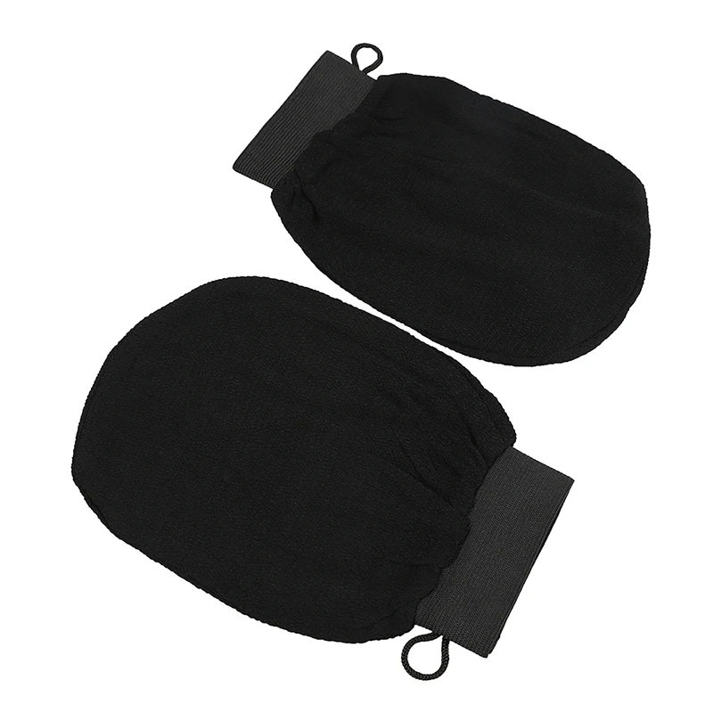 Black Exfoliating Mitt Scrub Glove Moroccan Bath Mitt For Shower, Bath, Hammam, Sauna - Anti Cellulite Massage