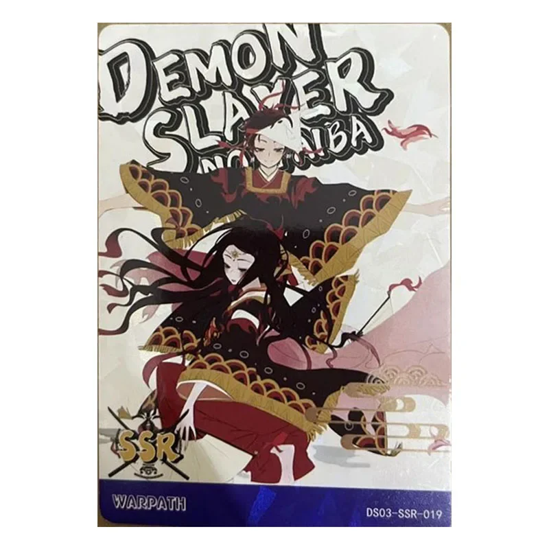 Anime Demon Slayer Rare HR QR UR TR OR SSR Collectible Cards Kochou Shinobu Giyuu Muzan Tanjirou Toys for boys Birthday Present