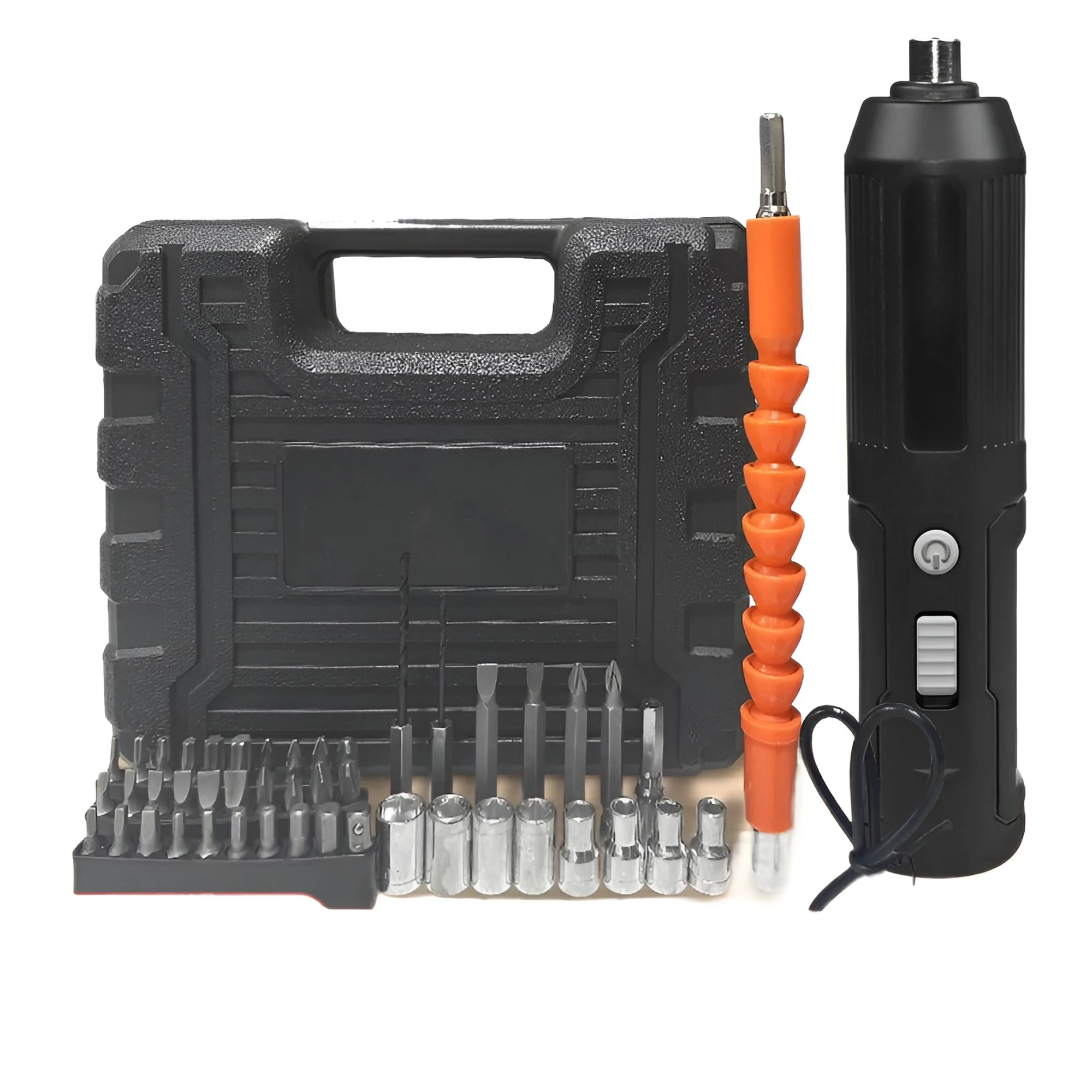 USB Rechargeable Lithium Electric Screwdriver - High Torque, Straight Handle, Fast Charging, 3.7V Cordless Drill