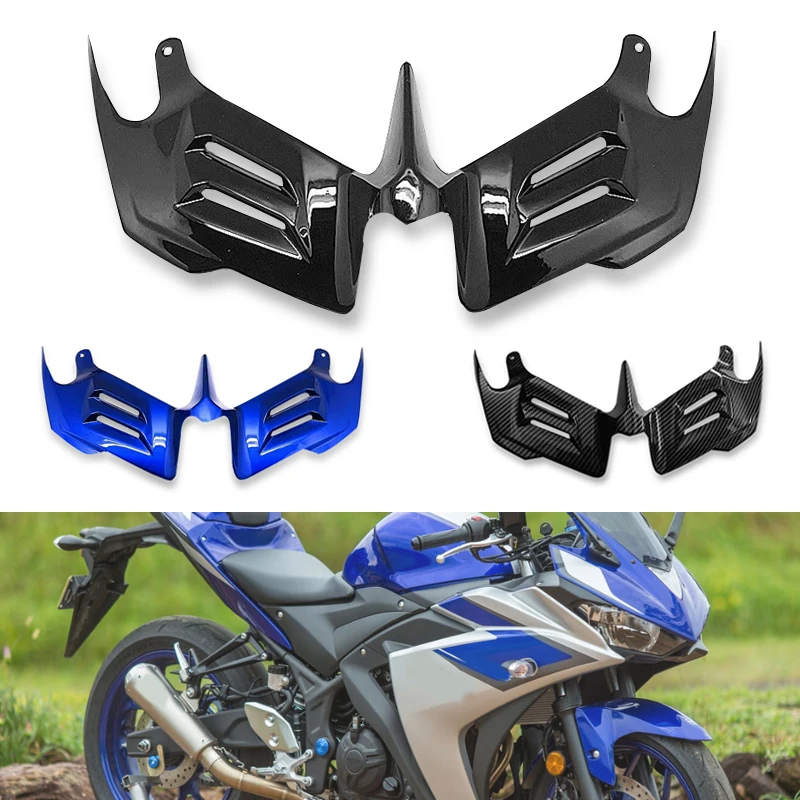 For Yamaha YZF-R3 YZF-R6 YZF-R25 2008-2013 2014 2015 2016 Motorcycle Naked Front Spoiler Winglet Aerodynamic Wing Kit Spoiler