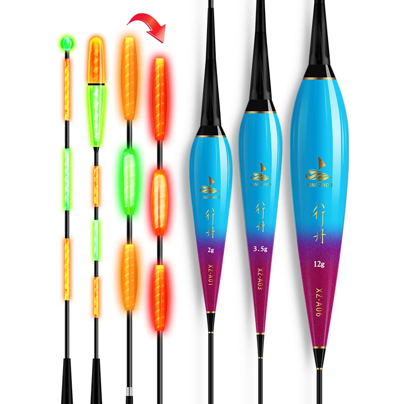 1PC Color Change Fishing Float+1 CR425+1 Buoy Tube+1 Bag Hooks Vertical Buoy Nano Electric Gravity Sensor Buoy Tackle Tools