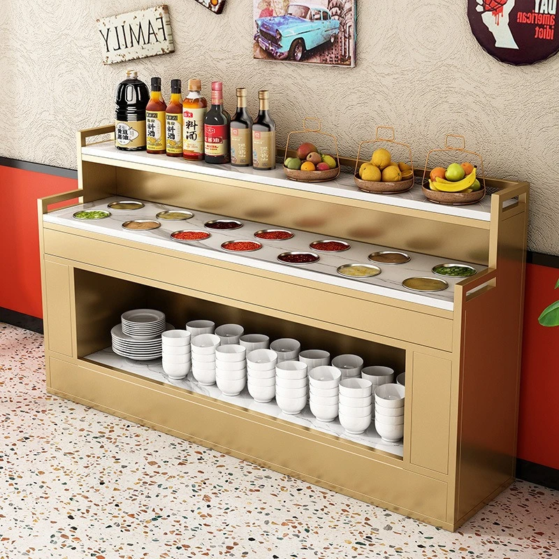 Hot pot restaurant seasoning table, self-service small material table