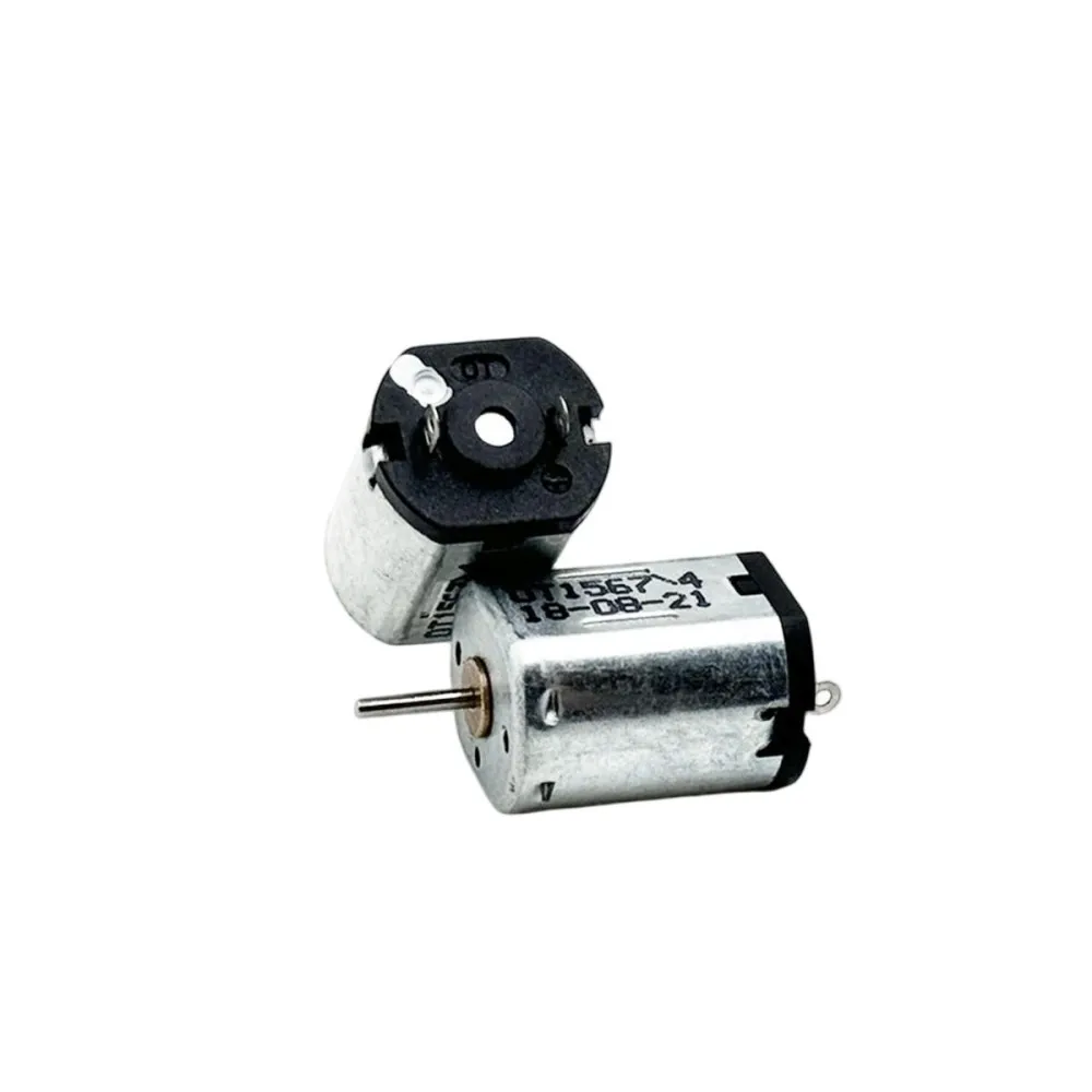 2pcs Flat DC Micro Motors 1.5V-6V Model Toys with High-speed and High Torque Carbon Brush Motors (2 per pack)