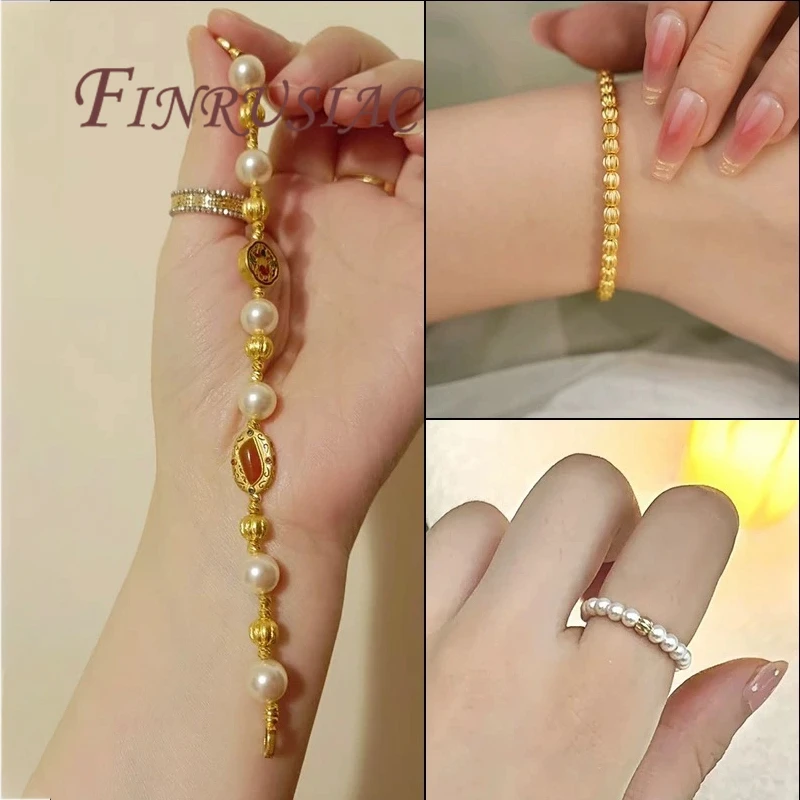 4mm-8mm 18K Gold Plated Spacer Beads For Jewelry Making,Corrugated Round Bead,Separators For Beads,DIY Bracelets Accessories image 5