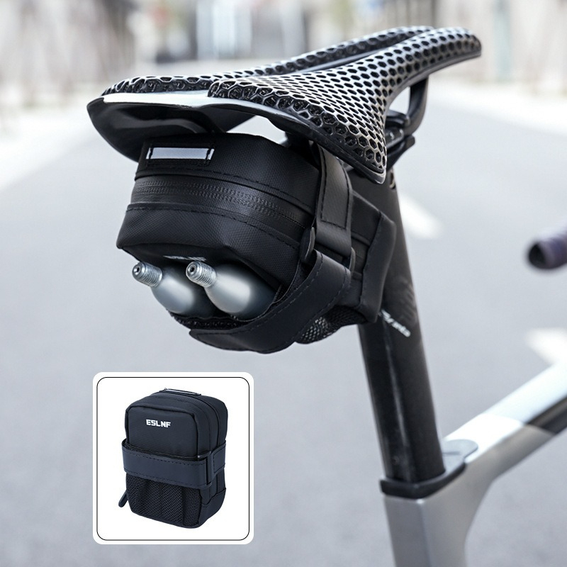 ESLNF Bicycle Tail Bag Riding Saddle Bag MTB Road Bike Mesh Bag Waterproof Large Capacity Riding Equipment Accessories 