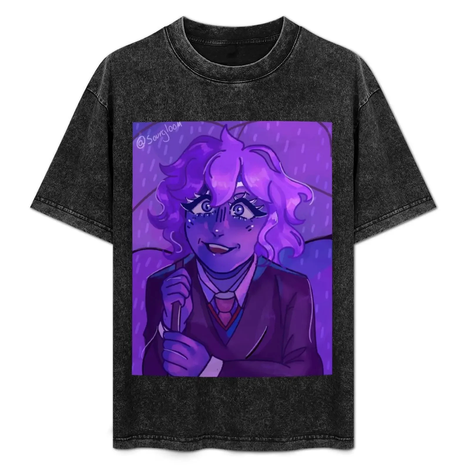 

Nagito Komaeda in the rain T-Shirt Plus Size Basic Cotton T-Shirt