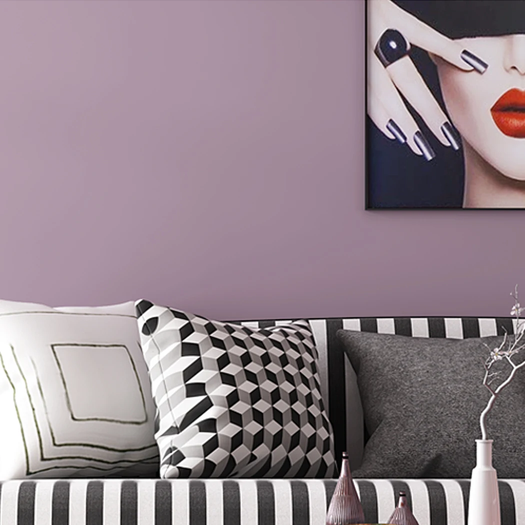 Modern Violet Wall Papers Solid Color Girl'S Room Bedroom Decor Light Purple Plain Wallpapers Roll Beauty Salon Papel De Parede