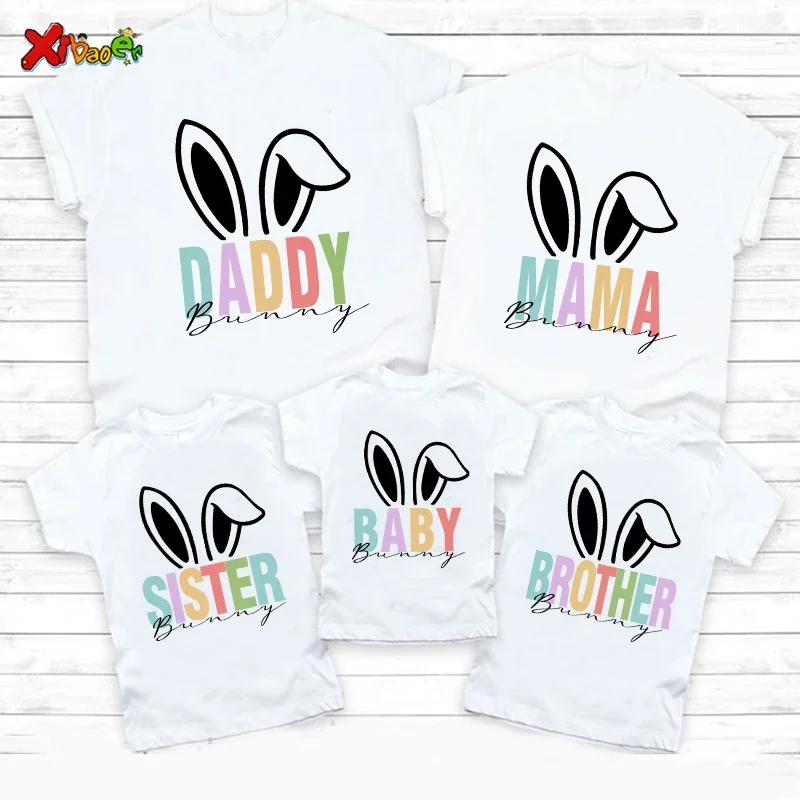 Easter Family Outfit Family Matching Outfits  Easter Set Mommy Bunny Daddy Baby Bunny Coustom Name Personalized Easter Bunny Tee