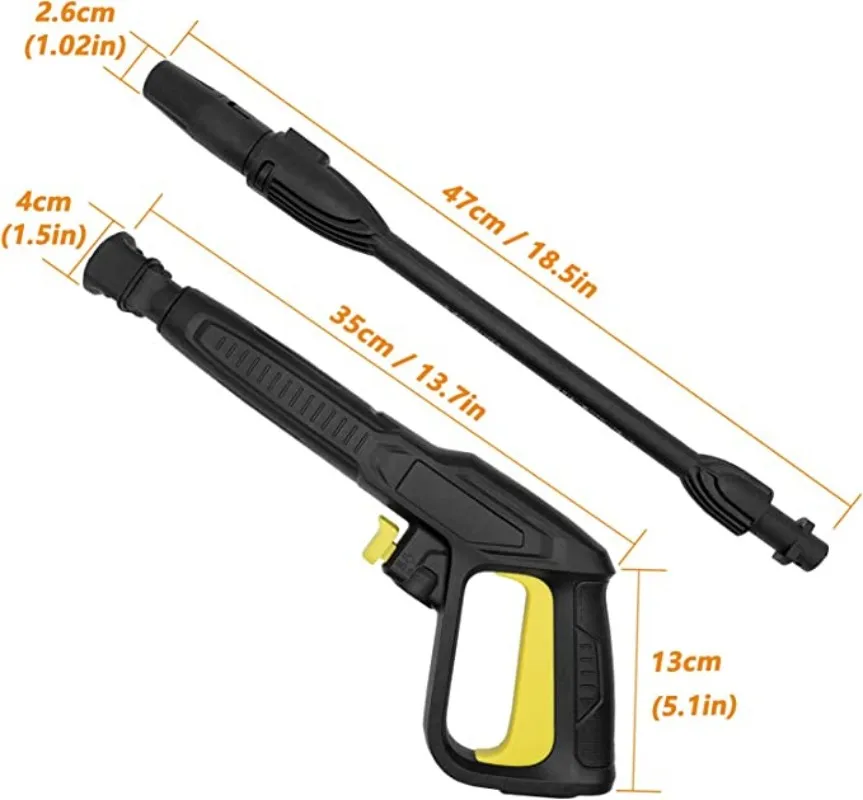 Quick Connect Trigger Gun Kit for Replacing Karcher Electric Pressure Washers 2100 PSI Fit for K2 K3 K4 K5 K7 Hose QuickRelease