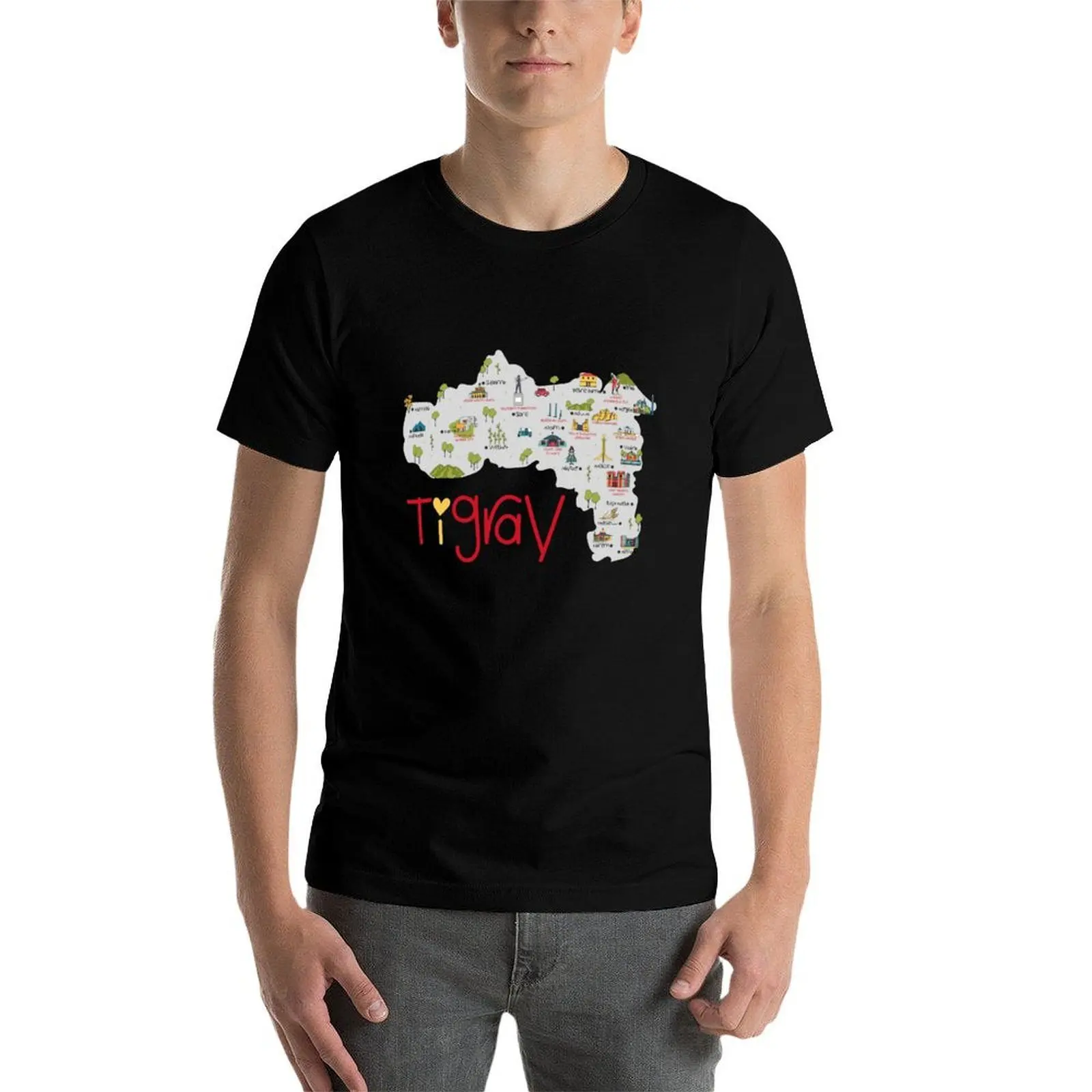 

Tigray Map T-Shirt t shirts for man cotton t shirt man cotton T-Shirt