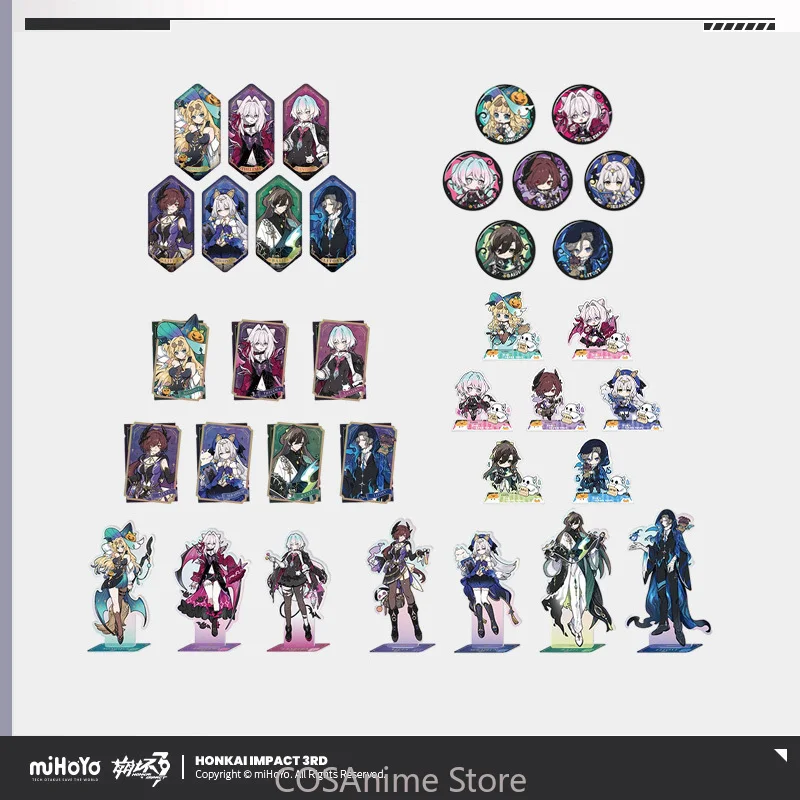 

Официальный товар miHoYo, оригинальный значок Sunsyea Honkai Impact 3rd II, аутентичный значок серии QS, акриловая подставка для карт, фонарь Thelema Songque