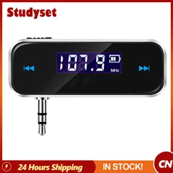 3.5mm Car Music Audio Fm Transmitter Car Kit Lcd Display Mini Wireless Transmitter Compatible For Android Iphone Drop Shipping