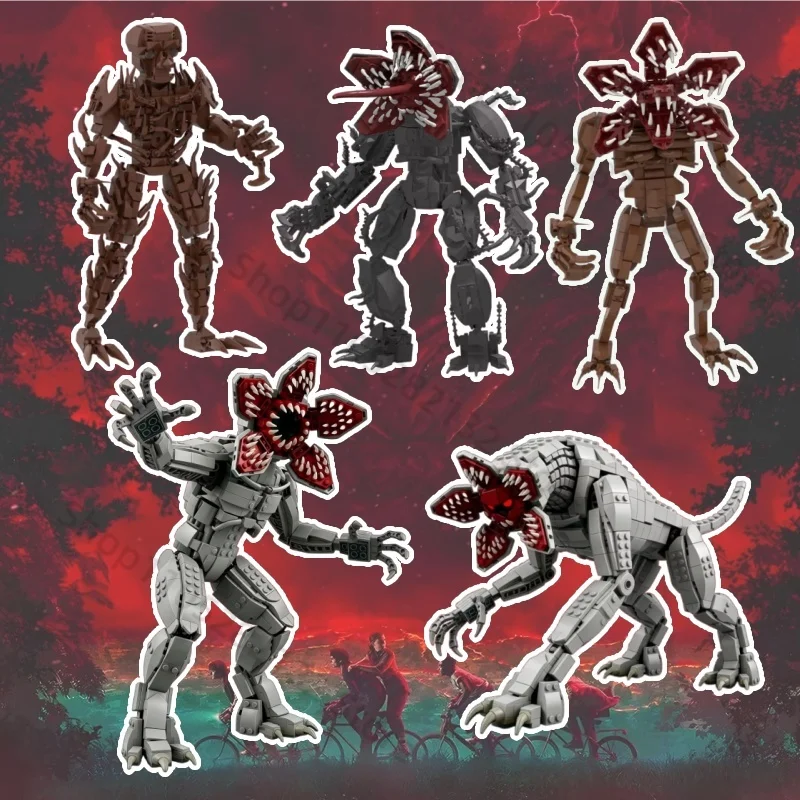 Hot TV planta carnívora diablo gigante Demogorgons bloques de construcción película de terror jefe Vecna ladrillos modelo juguete regalo de cumpleaños para chico