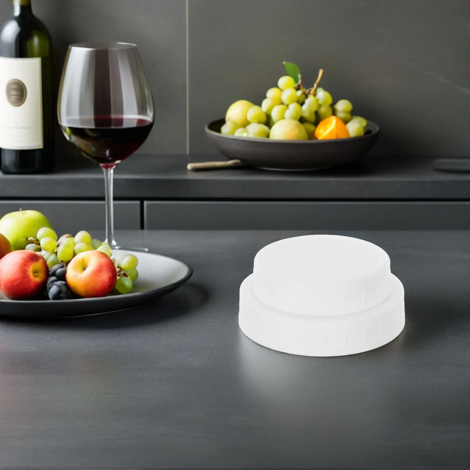 

16pcs Mason Jar Lids White Plastic Reusable Wide Mouth Silicone Sealing Caps Airtight Leakproof For Food Storage Freezer Canning