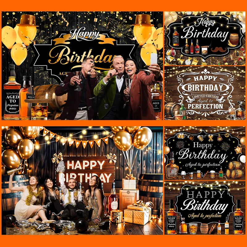 

Dewprint виски украшения на день рождения фон сигара винтажный деревянный фон для взрослых и мужчин баннер для дня рождения поставки реквизит