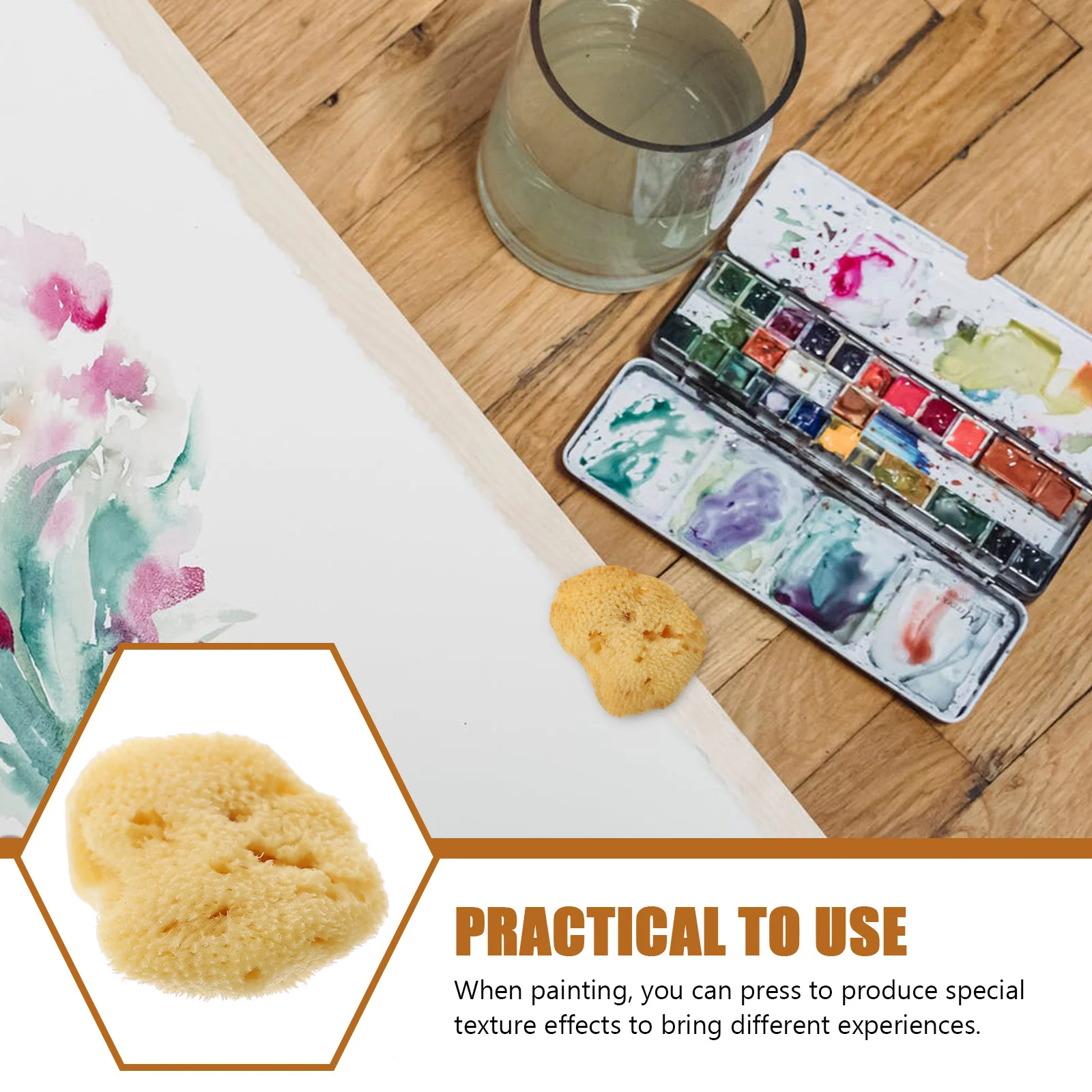 

Artist Watercolor Sponge Random Shape Reusable Easy Rinse Kids Art Painting Sponge for Family Amusement Parks Kindergarten