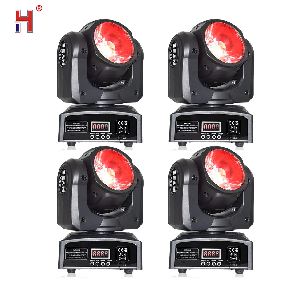 HongYi DJ Lights LED RGBW Moving Head 60W Professional Lyre Beam Projector For Christmas Home Party Disco Dance Wedding