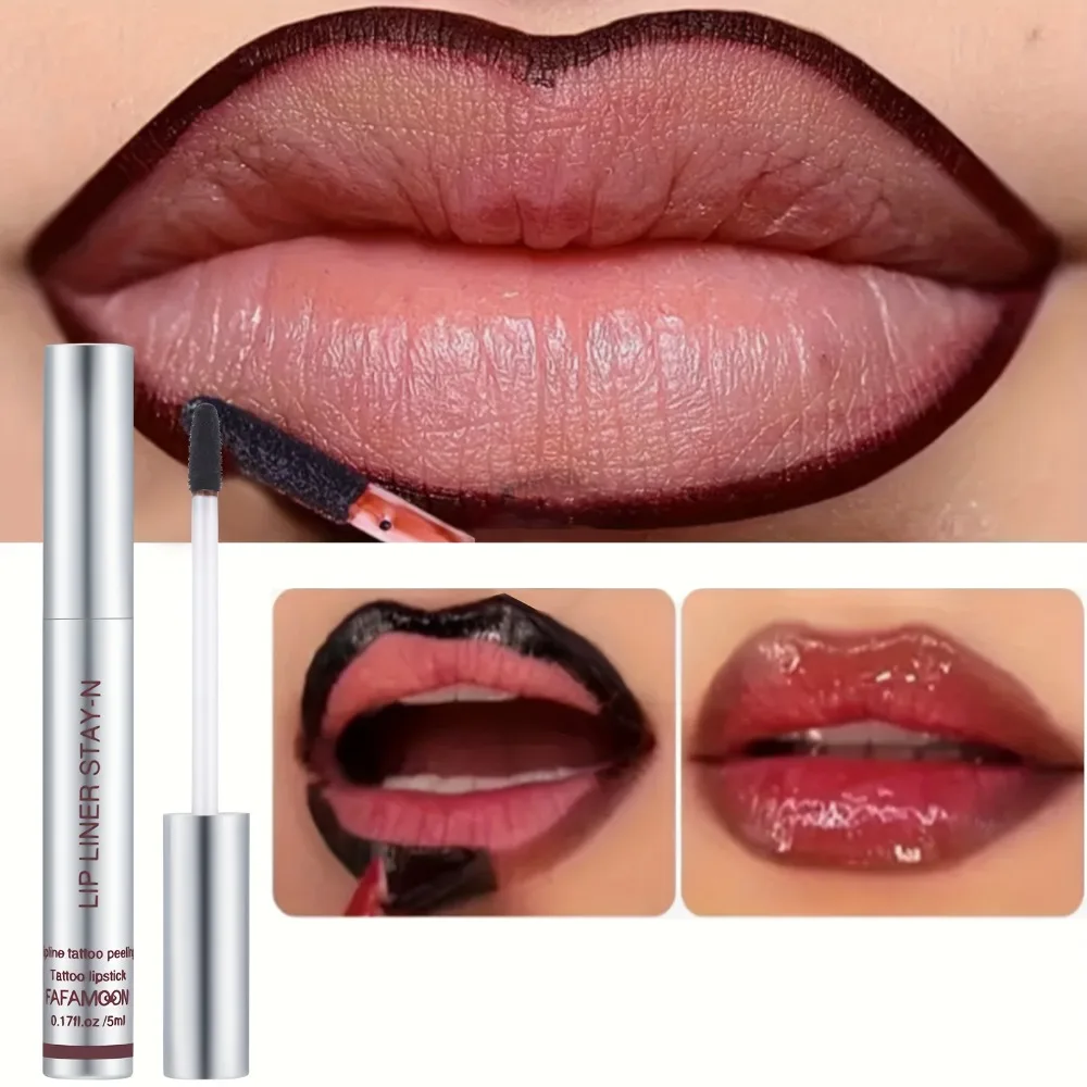 Lip Liner Peel-Off Lip Stain - Rossetto liquido idratante, a lunga durata, a prova di sbavature per tutti i tipi di pelle