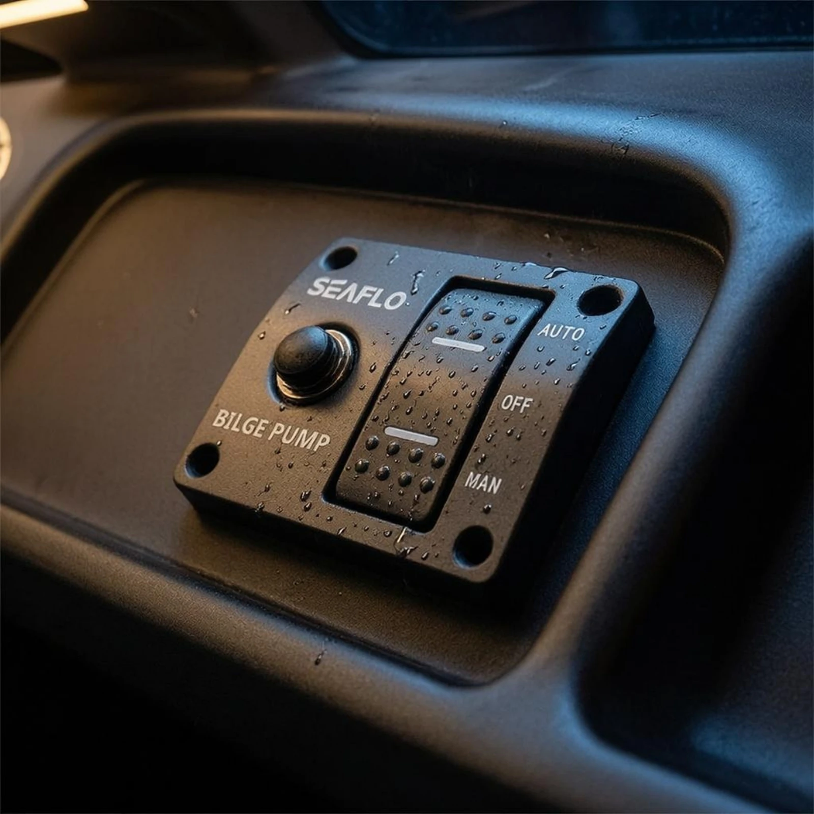 

Bilge Pump Control Panel Manual off Auto 12/24V Bilge Switch Panel Marine Equipment Rectangular Plastic
