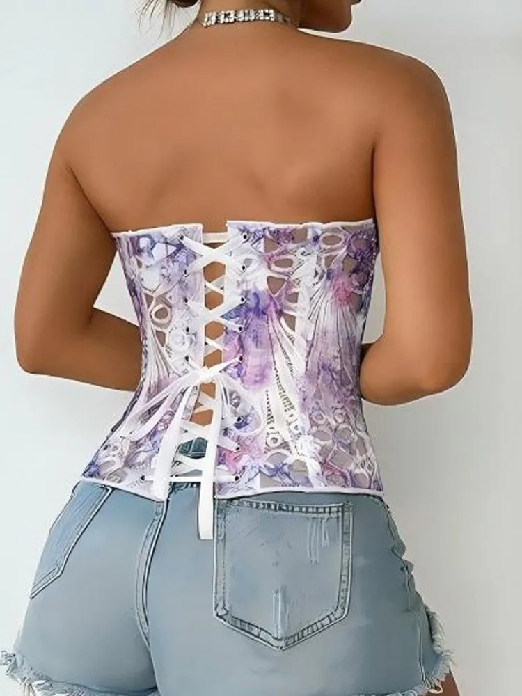 Spitze Weibliche Korsett Top Frauen Camis Nachtclub Kurze Brust Binder Sexy Leibchen Mujer Dessous Rohr Bh Debardeur 2026 Neue