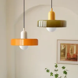 Nordic Glass Pendant Light Macaron Ceiling Lamp for Living Room Bedroom Study Dining Room Bar Room Decor Bauhaus Hanging Light