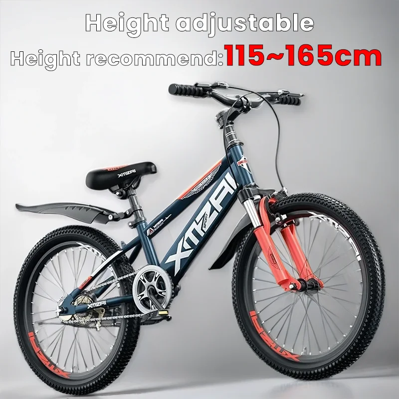 20/22inch High carbon steel Children Bicycle Single Speed Mountain Bike Children Shock Absorption Suitable for Over 6 Years Old