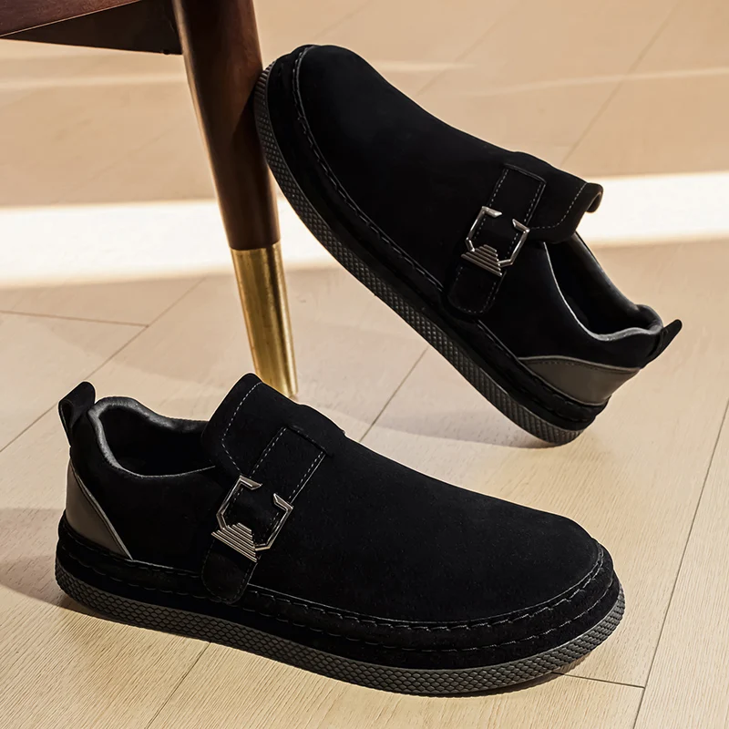 خريف جديد الكاكي أحذية رجالي عادية مريحة المنخفضة قطع الجلد المدبوغ المتسكعون رجل أحذية تزلج جولة رئيس منصة أحذية مصممين للرجل #3