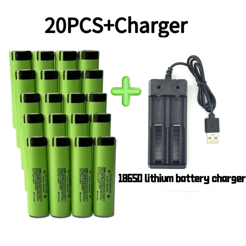 

2024 100% Rechargeable lithium battery 18650 Battery 3.7V 3400mAh 34B pour lamp de poche chargeur USB original new NCR18650B