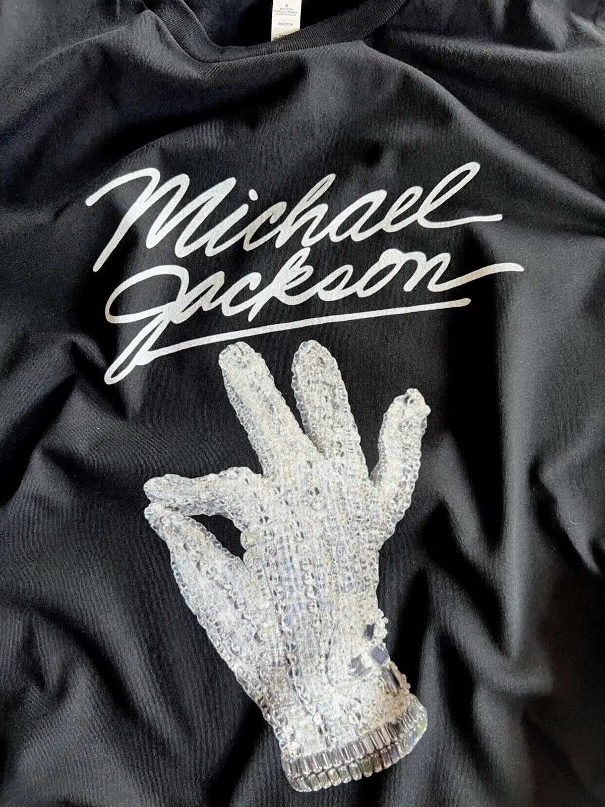 Michael Jackson Stage Glove Printed T Shirt. New 100% Cotton Short Sleeve O-Neck T-shirt Casual Clothing Mens Top